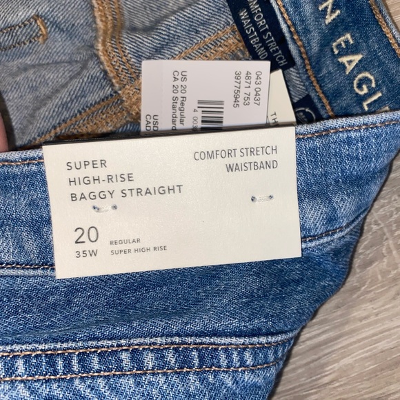 Super High-Rise Baggy Straight American Eagle Jeans - Picture 5 of 5